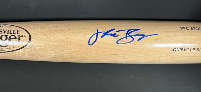SidsGraphs Jake Burger Texas Rangers Autographed Signed Blonde Baseball Bat Beckett WITNESS Hologram - Image 2